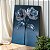Quadro Decorativo Canvas Flores Azuis Pétalas e Folhas de Vidro Vertical - Imagem 1