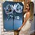 Quadro Decorativo Canvas Flores Azuis Pétalas e Folhas de Vidro Vertical - Imagem 5