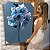 Quadro Decorativo Canvas Flores Tons de Azul e Lilás Vertical - Imagem 5