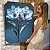 Quadro Decorativo Canvas Flores Azuis Pétalas e Folhas de Vidro Vertical - Imagem 5