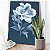 Quadro Decorativo Canvas Flor em Tons de Azul Fundo Escuro Vertical - Imagem 2