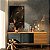 Quadro Decorativo Canvas Folhas Pretas e Douradas Fundo Preto Vertical - Imagem 3