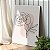 Quadro Decorativo Canvas Ilustração de Rosa em Fundo Claro Vertical - Imagem 1