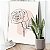 Quadro Decorativo Canvas Ilustração de Rosa em Fundo Claro Vertical - Imagem 3