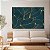 Quadro Decorativo Canvas Folhas Verde Escuro Traços Dourados Horizontal - Imagem 4