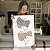 Quadro Decorativo Canvas Flor Traços Minimalistas Fundo Claro Vertical - Imagem 4