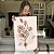 Quadro Decorativo Canvas Tulipas Traços Minimalistas e Tons Terrosos Vertical - Imagem 4