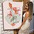 Quadro Decorativo Canvas Flores Traços MInimalistas Tons Laranjas Vertical - Imagem 5
