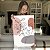 Quadro Decorativo Canvas Retrato Minimalista Rosto com Flores e Folhas Vertical - Imagem 4
