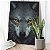 Quadro Decorativo Canvas Animais Lobo Cinzento Olhos Amarelos Vertical - Imagem 4
