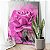 Quadro Decorativo Canvas Nórdico Elegante Floral com Rosa Vertical - Imagem 1