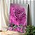Quadro Decorativo Canvas Nórdico Elegante Floral com Rosa Vertical - Imagem 2
