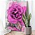 Quadro Decorativo Canvas Nórdico Elegante Floral com Rosa Vertical - Imagem 1
