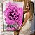 Quadro Decorativo Canvas Nórdico Elegante Floral com Rosa Vertical - Imagem 5