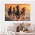 Quadro Decorativo Canvas Animais Cavalos Galopando em Praia ao Por do Sol Horizontal - Imagem 4