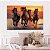Quadro Decorativo Canvas Animais Cavalos Galopando em Praia ao Por do Sol Horizontal - Imagem 4