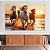 Quadro Decorativo Canvas Animais Cavalos Galopando em Praia ao Por do Sol Horizontal - Imagem 2