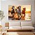 Quadro Decorativo Canvas Animais Cavalos Galopando em Praia ao Por do Sol Horizontal - Imagem 5