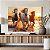 Quadro Decorativo Canvas Animais Cavalos Galopando em Praia ao Por do Sol Horizontal - Imagem 3