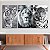 Quadro Decorativo Canvas Trio Animais Silvestres Leão Tigre Onça Preto e Branco - Imagem 1