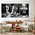 Quadro Decorativo Canvas Trio Beleza Feminina Mulheres Maquiadas Preto e Branco - Imagem 3