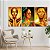 Quadro Decorativo Canvas Trio Beleza Feminina Mulheres com Maquiagem Dourada - Imagem 3