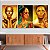 Quadro Decorativo Canvas Trio Beleza Feminina Mulheres com Maquiagem Dourada - Imagem 5