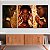 Quadro Decorativo Canvas Trio Beleza Feminina Mulheres Maquiadas em Fundo Dourado Brilhante - Imagem 4