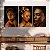 Quadro Decorativo Canvas Trio Beleza Feminina Mulheres com Maquiagem Dourada Brilhante - Imagem 4