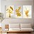 Quadro Decorativo Canvas Trio Folhagens Douradas em Fundo Branco - Imagem 4