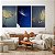 Quadro Decorativo Canvas Trio Floral Dentes de Leão em Fundo Azul - Imagem 3
