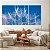 Quadro Decorativo Canvas Trio Composição Dentes de Leão em Fundo Azul - Imagem 4