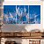 Quadro Decorativo Canvas Trio Composição Dentes de Leão em Fundo Azul - Imagem 1