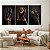 Quadro Decorativo Canvas Trio Composição Mãos com Joias de Ouro - Imagem 1