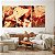 Quadro Decorativo Canvas Trio Pinturas Abstratas em Tons Terrosos - Imagem 5