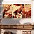 Quadro Decorativo Canvas Trio Pinturas Abstratas em Tons Terrosos - Imagem 1