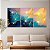 Quadro Decorativo Canvas Trio Pinturas Abstratas com Cores Frias - Imagem 3