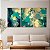 Quadro Decorativo Canvas Trio Pinturas Abstratas com Cores Frias - Imagem 3