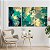 Quadro Decorativo Canvas Trio Pinturas Abstratas com Cores Frias - Imagem 2