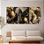 Quadro Decorativo Canvas Trio Pinturas Abstratas em Tons Terrosos Fortes - Imagem 2