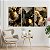 Quadro Decorativo Canvas Trio Pinturas Abstratas em Tons Terrosos Fortes - Imagem 5