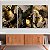 Quadro Decorativo Canvas Trio Pinturas Abstratas em Tons Terrosos Fortes - Imagem 3