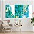 Quadro Decorativo Canvas Trio Pinturas Abstratas Cores Frias Suaves - Imagem 2