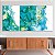 Quadro Decorativo Canvas Trio Pinturas Abstratas Cores Frias Suaves - Imagem 5