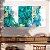 Quadro Decorativo Canvas Trio Pinturas Abstratas Cores Frias Suaves - Imagem 1