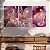Quadro Decorativo Canvas Trio Pinturas Abstratas em Tons de Roxo - Imagem 3