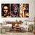 Quadro Decorativo Canvas Trio Beleza Feminina Maquiagem Delineado e Penas - Imagem 3