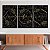 Quadro Decorativo Canvas Trio Abstrato Amor Fé e Gratidão Detalhes Dourados - Imagem 5