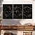 Quadro Decorativo Canvas Trio Abstrato Amor Fé e Gratidão Detalhes Dourados - Imagem 4