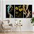 Quadro Decorativo Canvas Trio Abstrato Estilo Nórdico Penas e Folhas de Lótus - Imagem 4